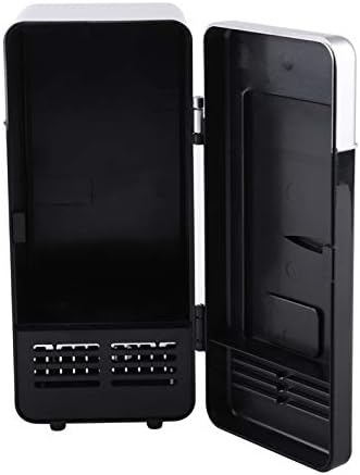 Qqmora Prenosni Frižider, ekonomski i Praktične USB Frižider Prenosni Mini USB Frižider za Auto za Kancelariju(Crna)