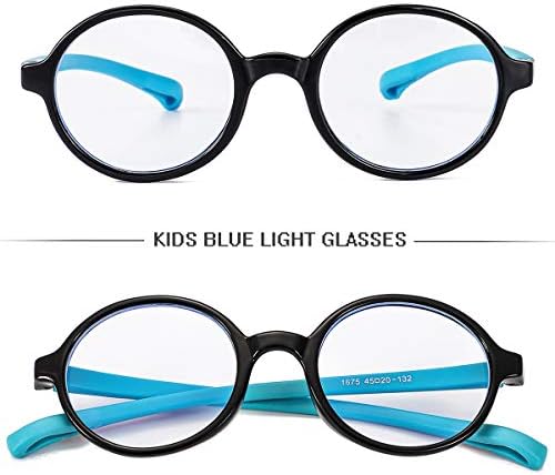 Plavo Svjetlo Blokira Naočale za Decu, Fleksibilan Kompjuter/Igara Jasno Objektiv Rundu Naočale za Devojke
