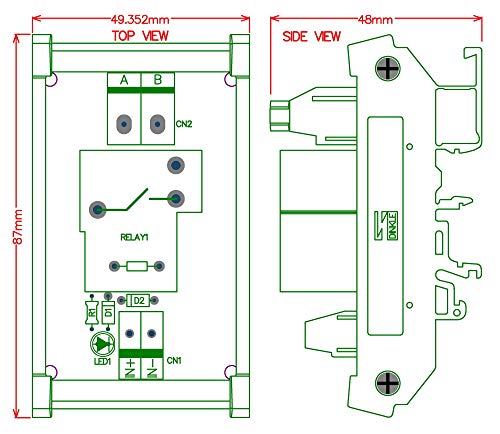 CZH-Laboratorije DIN Ogradu Mount 12V Pasivno SPST-NE 30Amp energetske Prenosnike Modul.