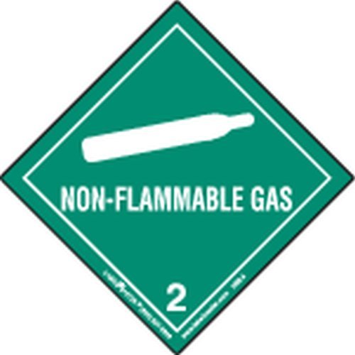 Labelmaster HMSL45 Non-Zapaljiva Gas Sročeno Etiketi, PVC-Besplatno Film, jedinica za opasne materije, 4
